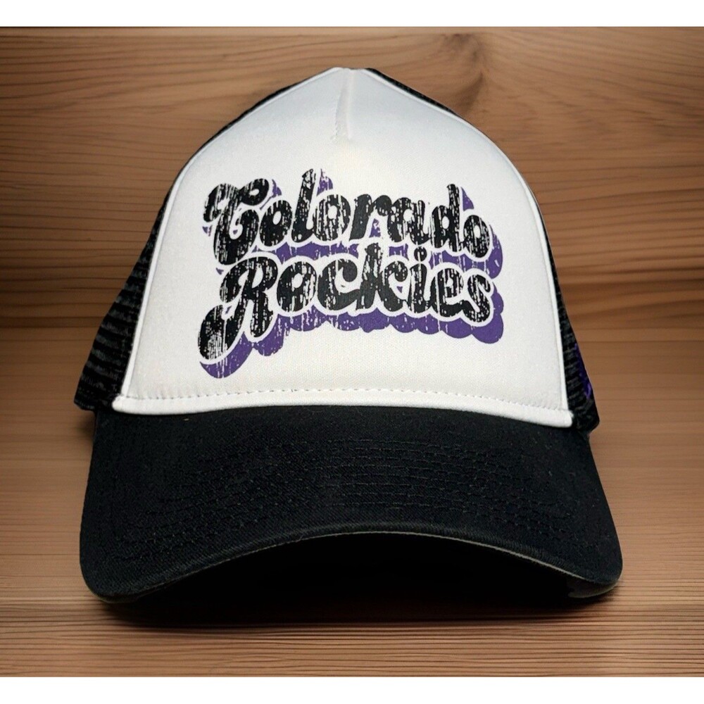 Colorado Rockies Hat MLB New‎ Era 9Forty Mesh Trucker Snapback Cap Womens OSFM